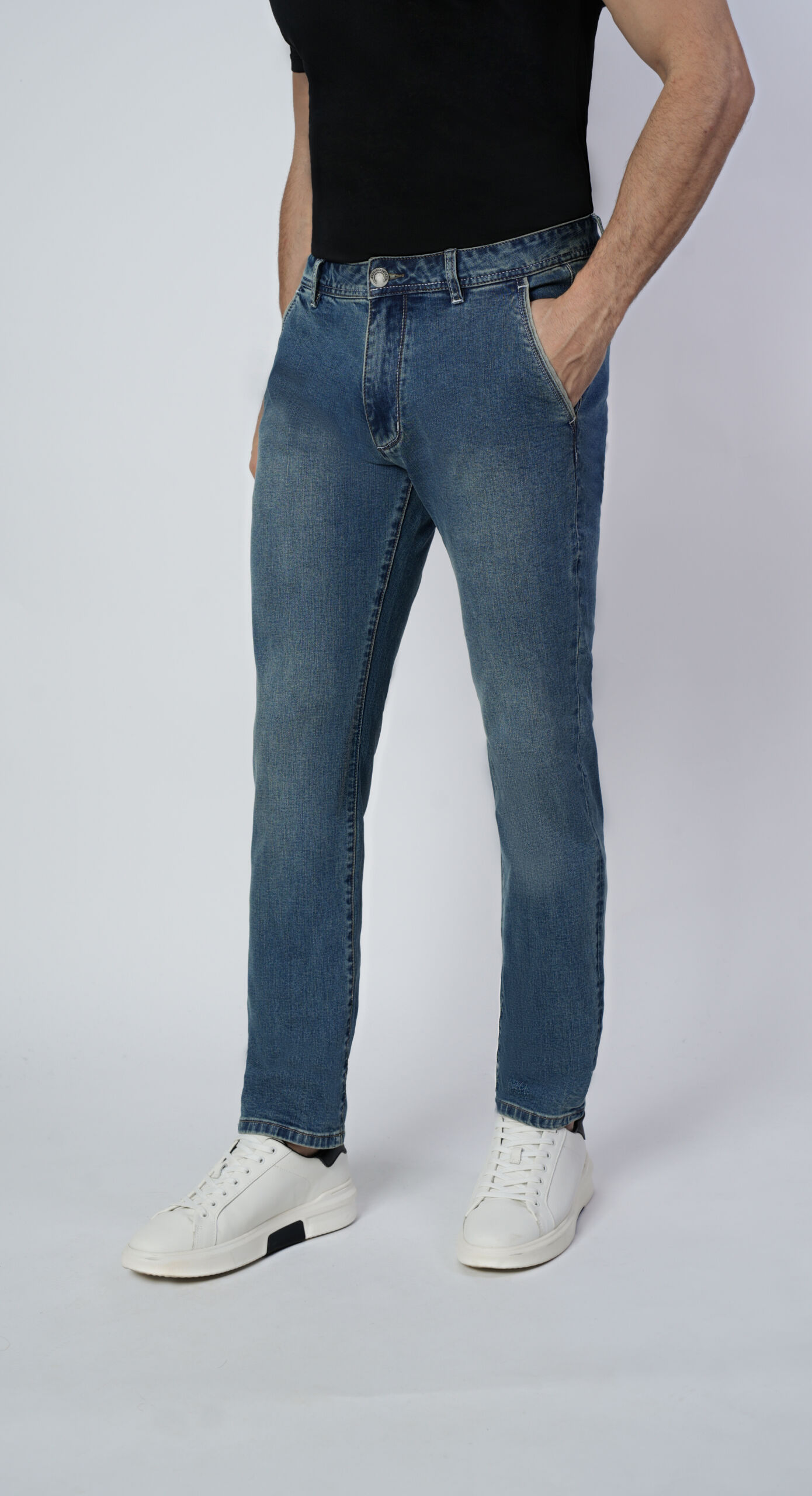 Glow 1 scaled 1st american jeans modello chino uomo colore blu denim - 99% cotton 1% elastan denim 10oz