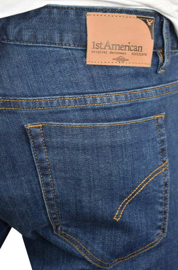 SAM JEANS UOMO 5 TASCHE BLU DENIM 5 1st american jeans fashion uomo 5 tasche colore blu medio denim - 99% cotton 1% elastan denim 1150 oz
