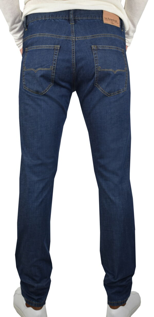 SOLIGO JEANS UOMO 5 TASCHE BLU DENIM 1 1st american jeans fashion uomo 5 tasche colore denim blu - 99% cotton 1% elastan denim 10oz