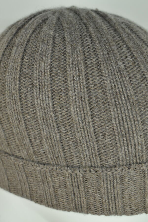 WALLISDARIO FANGO CAPPELLINO UOMO CASHMERE E LANA 3 1stAmerican cappellino lana e cashmere Made in Italy da uomo - caldo berretto invernale a coste larghe
