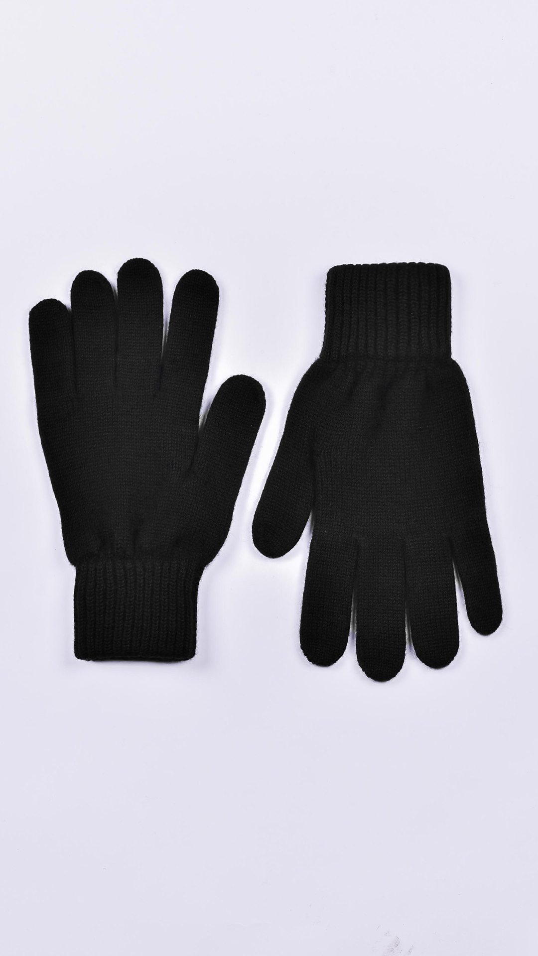 Glovesdario nero 1 1stAmerican guanti 100% puro cashmere da uomo Made in Italy - caldi guanti invernali
