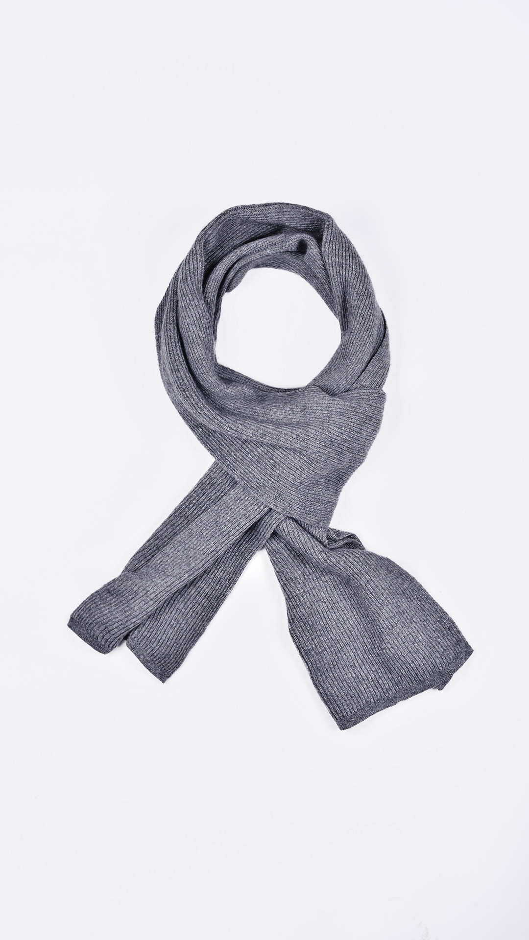 Tucdario grigio 2 1stAmerican sciarpa da uomo 50% lana 50% cashmere Made in Italy a coste larghe - calda sciarpa invernale